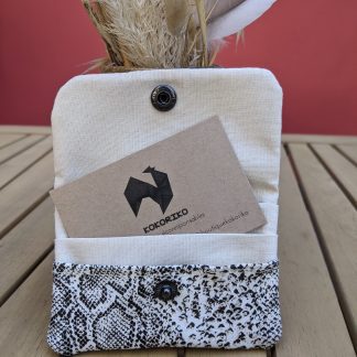 porte-cartes motif serpent