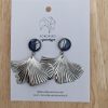 Boucles d’oreilles Cyanotype & Ginkgo - Image 2