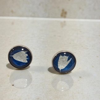 Boucles d'oreilles fleurs blanches